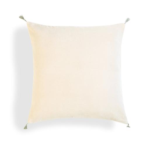 Housse De Coussin Velours De Coton Craie 50x50