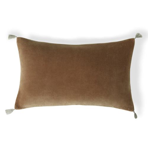 Housse De Coussin Velours De Coton Camel 50x30