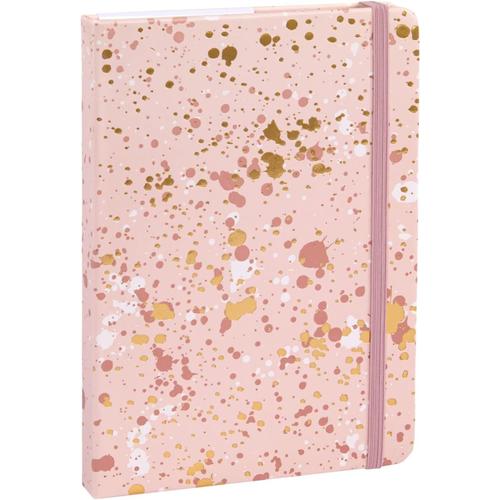 12250 - Carnet De Notes Sparkle Rose, Quadrillé, 14 X 20 Cm, 192 Pages, 100 G/M², Avec Poche Grenouille, Ruban De Lecture Et Fermeture Élastique, 1 Pièce