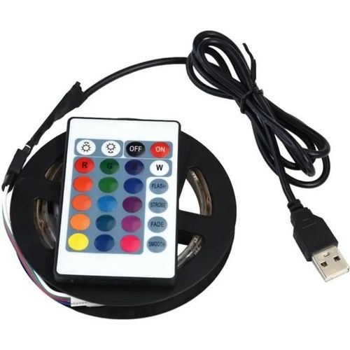 Ruralshop 5050 Ruban Led Rgb 360 Leds, Bande Lumineuse Avec Rf Télécommande