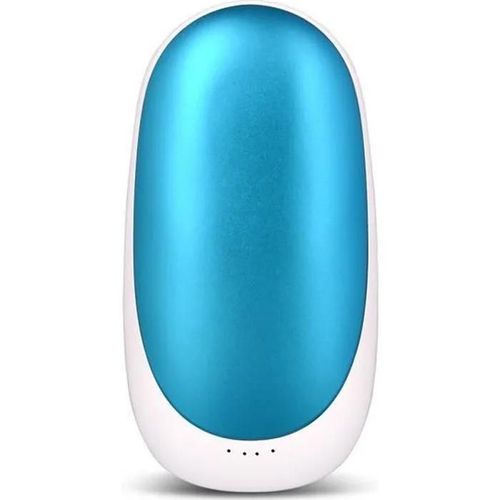 Chauffe-Mains Rechargeable Usb 5200mah Chaufferette Main Lectrique Poche Réchauffeur De Mains Portable Blue