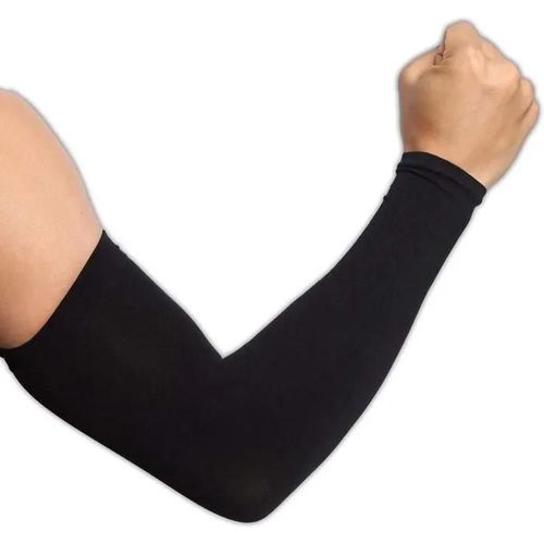 Manchons De Bras De Protection Uv Respirants Pour Sport - Noir - Multisport - Running - Mixte - 36cm