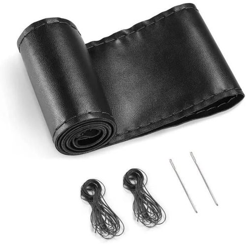 Couvre Volant Auto, Couvre Volant En Cuir A Coudre Avec Aiguilles Et Fil Robustes Pour Volants Ronds Et De Type D De 37 À 39 Cm