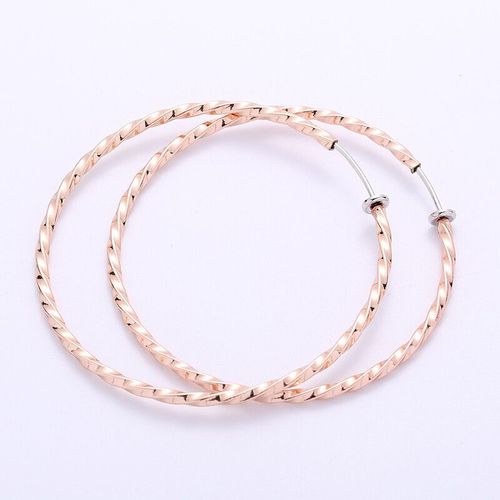 Unna16-60 Mm-Boucles D'oreilles Rondes Torsadées Pour Femmes,Sans Piercing,Bijoux À La Mode,Tendance,2023