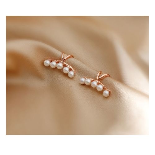 Boucles D'oreilles Simples En Perles Pour Femmes,Sans Piercing,Couleur Argent,Minimaliste,Accessoire De Bijoux À La Mode