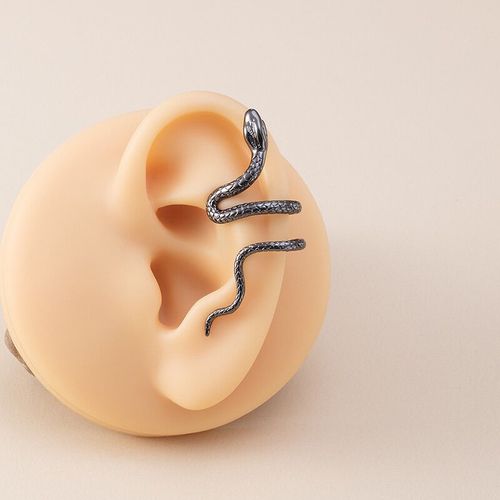 Boucles D'oreilles Serpent En Cuivre À Clip Pour Femmes Et Hommes,Non Percées,Sans Piercing,1 Pièce