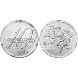 Monnaie 10 Cruzeiros Brésil 1965
