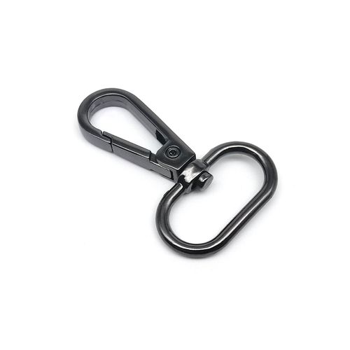 Sac à main en cuir de homard de haute qualité,sangle d'épaule,ceinture,fermoir en toile,boucle à gâchette,porte-clés collier chaîne pour chien,crochet à pression - Type gun black-inside wide 13mm