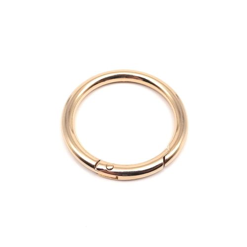 Sangle de ceinture en métal pour sac à main en cuir épais,porte à ressort en métal,boucle à anneau rond ouvert,porte-clés de bagage,pendentif de fermoir,répar - Type light gold-inside diameter 32mm