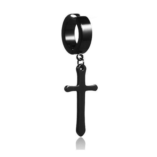 Boucles D'oreilles En Acier Inoxydable Pour Femmes Et Filles,2 Pièces,Pendentif En Croix,Clip Géométrique,Bijoux,Cadeaux De Fête,Tendance,Hip Hop