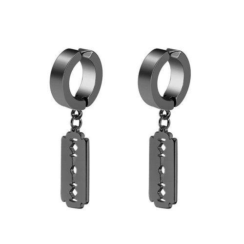 Boucles D'oreilles En Acier Inoxydable Pour Femmes Et Filles,2 Pièces,Pendentif En Croix,Clip Géométrique,Bijoux,Cadeaux De Fête,Tendance,Hip Hop