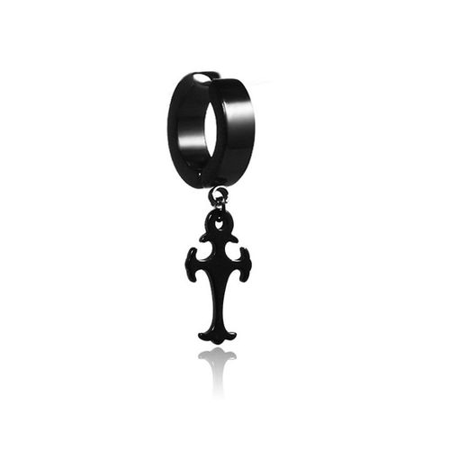 Boucles D'oreilles En Acier Inoxydable Pour Femmes Et Filles,2 Pièces,Pendentif En Croix,Clip Géométrique,Bijoux,Cadeaux De Fête,Tendance,Hip Hop