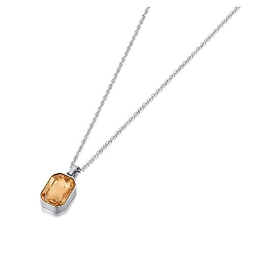 Lokaer-Collier Pendentif En Cristal De Zircone Pour Femme,Acier Inoxydable,Géométrique,Carré,Cubique,Rotterdam,Kling,Contre-Indiqué,Bijoux,N23076
