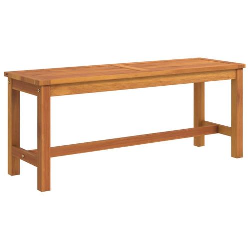 Banc De Jardin Meuble De Patio D'extérieur Terrasse 110 X 35 X 45 Cm Bois Massif D'acacia Helloshop26 02_0011175