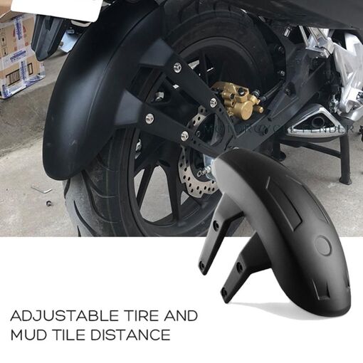 Garde-boue Arrière Universel Moto - Protection Anti-boue, Eau, Gravier, En ABS Et Acier, Pour Pneus 12 à 18 Pouces