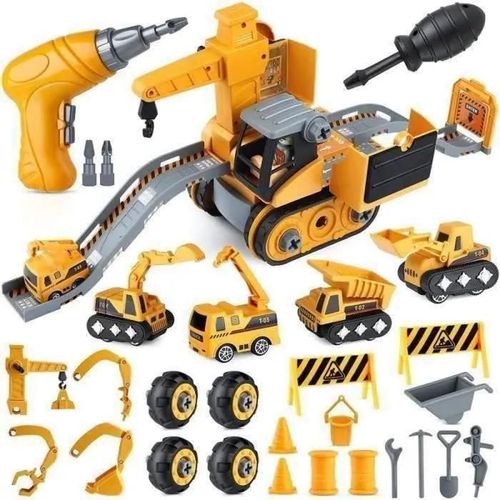 Véhicule à Construire - HAOPYOU - Camion DIY - Blanc - 4 ans - Enfant - Garçon