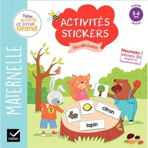 Activités Stickers Vocabulaire - Maternelle Grande Section 5-6 Ans