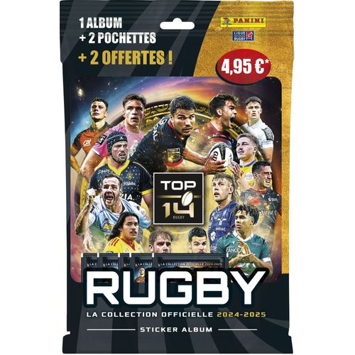 Stickers Rugby Top 14 2024-2025 Album + 2 Pochettes + 2 Offertes