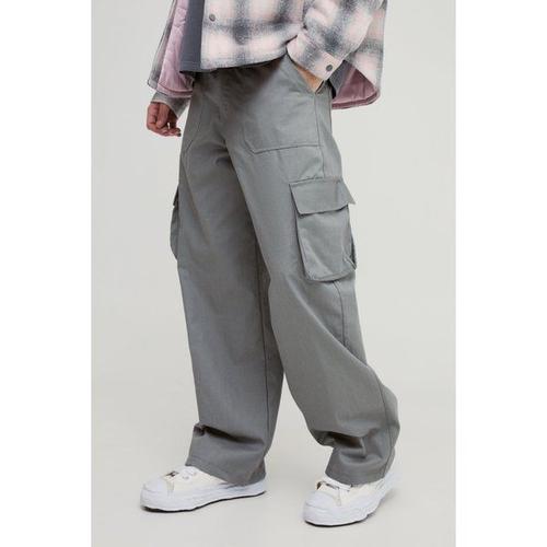 Pantalon Cargo Baggy À Taille Fixe Homme - Kaki - 36, Kaki