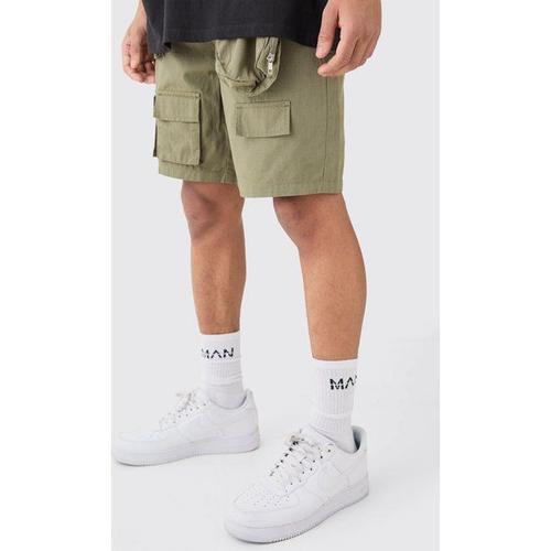 Short Cargo Détachable À Poches Multiples Homme - Kaki - L, Kaki