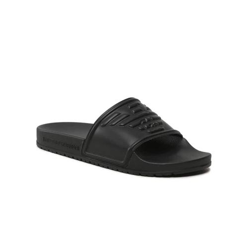 Claquette Emporio Armani Slide Eagle Homme Noir - 39