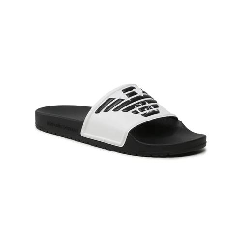 Claquette Emporio Armani Slide Eagle Blanc