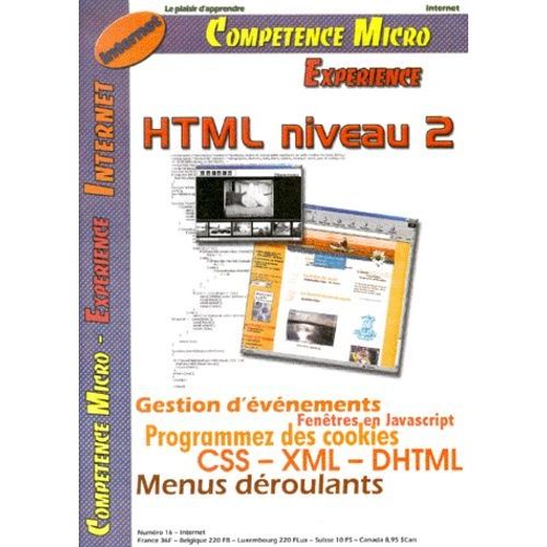 Compétence Micro N° 16 : Html Niveau 2