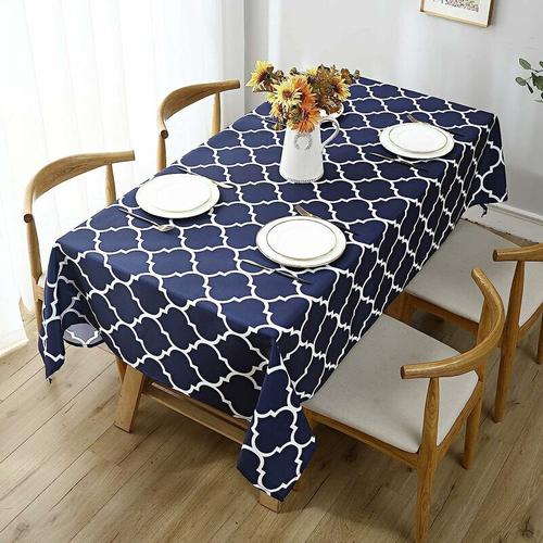 Nappe Tissu Blanche Banquet 1.80x3m - Polyester - Lavable - Détachable