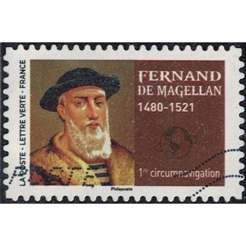 France 2022 Oblitéré Used Grands Voyageurs Fernand De Magellan 1re Circumnavigation Y&t Fr 2112 Su