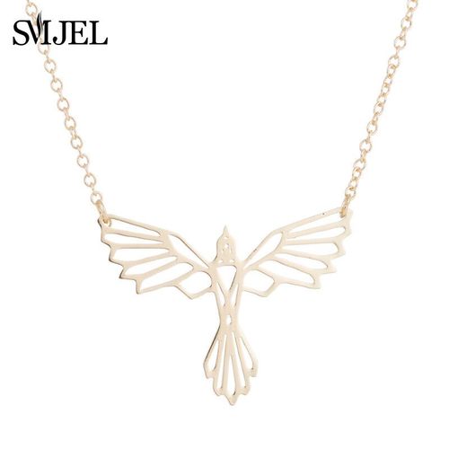 Smjel-Collier Animal Sauvage En Acier Inoxydable,Colibri,Colliers De Présidence,Animal Mignon,Aigle,Phénix,Oiseaux Hirondelle