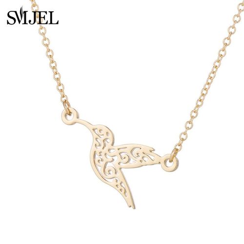 Smjel-Collier Animal Sauvage En Acier Inoxydable,Colibri,Colliers De Présidence,Animal Mignon,Aigle,Phénix,Oiseaux Hirondelle