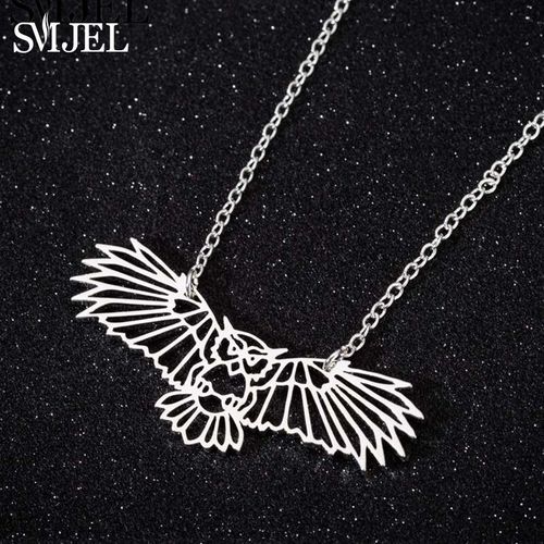Smjel-Collier Animal Sauvage En Acier Inoxydable,Colibri,Colliers De Présidence,Animal Mignon,Aigle,Phénix,Oiseaux Hirondelle