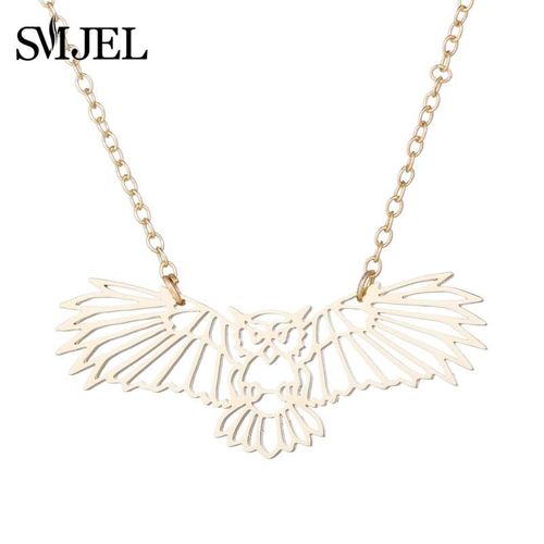 Smjel-Collier Animal Sauvage En Acier Inoxydable,Colibri,Colliers De Présidence,Animal Mignon,Aigle,Phénix,Oiseaux Hirondelle
