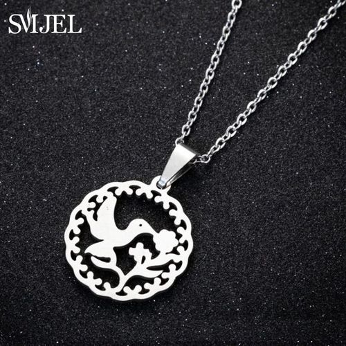 Smjel-Collier Animal Sauvage En Acier Inoxydable,Colibri,Colliers De Présidence,Animal Mignon,Aigle,Phénix,Oiseaux Hirondelle