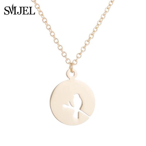 Smjel-Collier Animal Sauvage En Acier Inoxydable,Colibri,Colliers De Présidence,Animal Mignon,Aigle,Phénix,Oiseaux Hirondelle