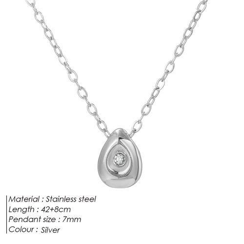Emanco-Collier Pendentif Goutte D'eau Plaqué Or Pour Femme,Acier Inoxydable,Bijoux Fins,Accessoires Courts Réglables