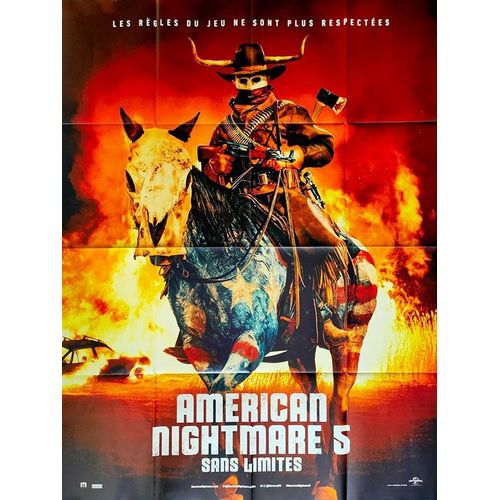 American Nightmare 5 : Sans Limites /The Forever Purge - Véritable Affiche De Cinéma Pliée - Format 120x160 Cm - De Everardo Gout Avec Ana De La Reguera, Tenoch Huerta, Cassidy Freeman - 2021