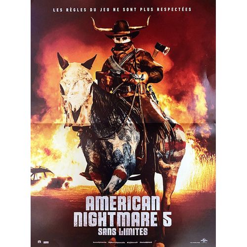 American Nightmare 5 : Sans Limites /The Forever Purge - Véritable Affiche De Cinéma Pliée - Format 40x60 Cm - De Everardo Gout Avec Ana De La Reguera, Tenoch Huerta, Cassidy Freeman - 2021