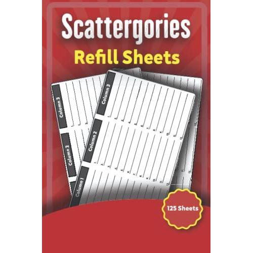 Scattergories Refill Sheets: 125 Scattergories Board Game Refills Pad (Scattergories Game)