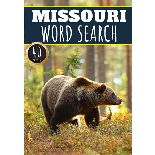 Missouri Word Search: 40 Fun Puzzles With Words Scramble For Adults, Kids And Seniors | More Than 300 Americans Words On Missouri And Usa Cities, ... History And Heritage, American Vocabulary