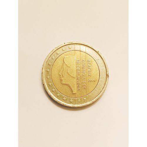 Pièce De 2 Euros Rare Des Pays-Bas (Nederland) De 2000 Avec La Reine Beatrix