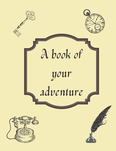 Vintage Notebook "The Book Of Your Adventure": 7.44"X9.69" Colorful Notebook, 102 Pages, Vintage And Cute Design, Great Gift For Nostalgic People