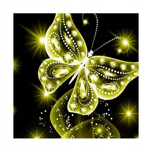 Papillon Motif Rond Diy Diamant Peinture