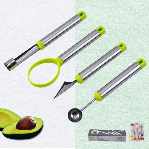 Outil À Découper Les Fruits En Acier Inoxydable,Cuillère De Melon,Vide Pomme,Couteau À Découper, Décapant De Graines Pour Eplucheur De Fruits,Utilisé Pour Faire Des Assiettes De Fruits