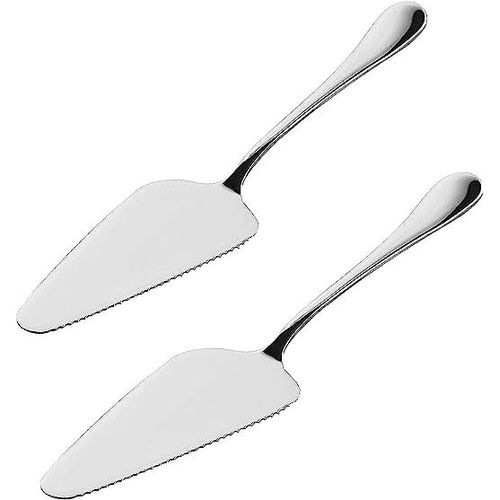 2 Pcs Pelle À Tarte En Acier Inoxydable, Pelle À Gateau 23 Cm Couteau À Gâteau Pelle À Pizza Avec Bords Dentelés Ensemble Couverts Pour Cuisine Restaurant Mariage Fête
