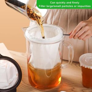 Sac à Lait Végétal 5 Pièces + Support - Filtre Réutilizable En Tissu, Fermeture éclair - Pour Lait De Noix, Jus, Soupe, Café, Yaourt