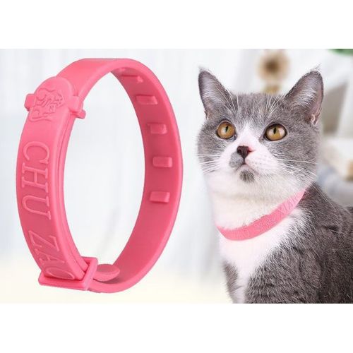 Pvc Chats Colliers Anti Tiques,Collier Antiparasitaire Pour Chiens,Colliers Anti-Puces Et Tiques Pour Animaux De Compagnie Répulsif Anti-Moustique (Rose)