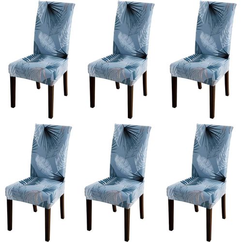 Housse De Chaise Extensible 6 Pièces, Housse De Salle À Manger Amovible Lavable Housse De Chaise Pour Salle À Manger Bouquet De Mariage Moderne, Hôtel (Pinellia)