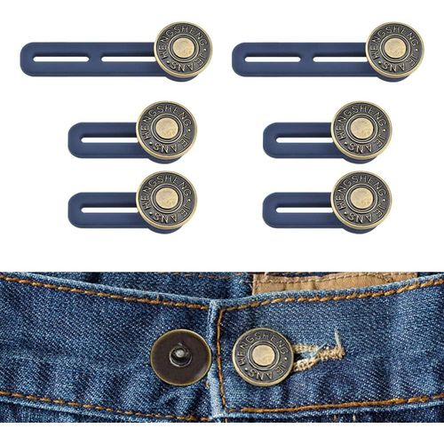 Lot De 6 Rallonges De Bouton Pour Pantalons, Pantalons, Jeans, Jupes, Pantalons, Etc