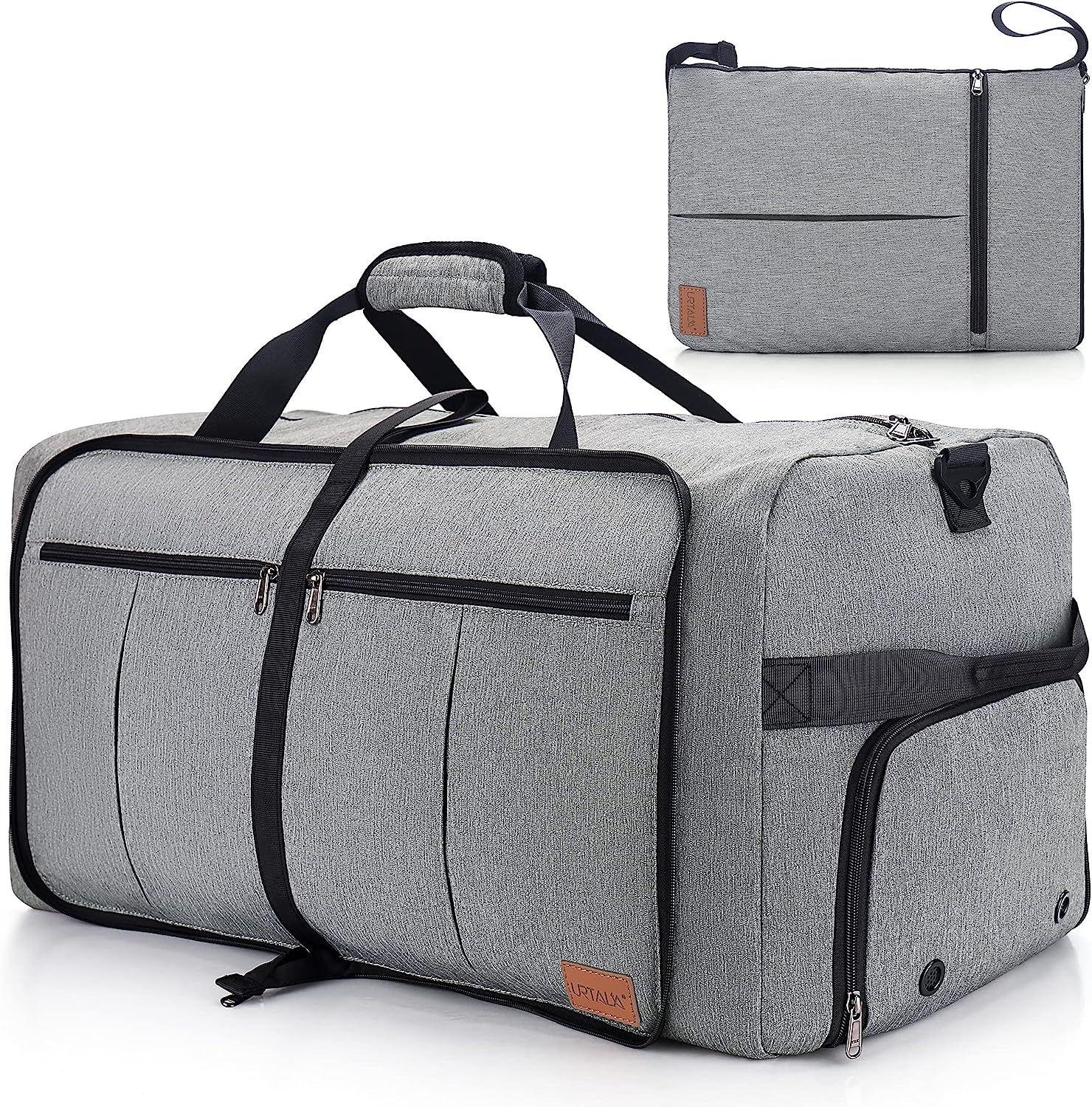 Disponible en stock Sac de Voyage Pliable Femme, 65L, Grand Sac Voyage  Duffel Bag Femme Homme avec Compartiment à Chaussures,Sacs de Voyage, Sac  de Bagage à Main étanche/Sac de Sport